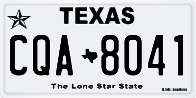 TX license plate CQA8041