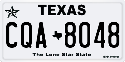 TX license plate CQA8048