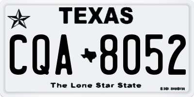 TX license plate CQA8052