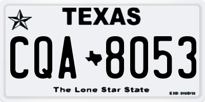 TX license plate CQA8053