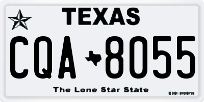 TX license plate CQA8055