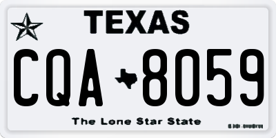 TX license plate CQA8059