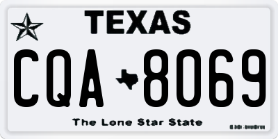 TX license plate CQA8069