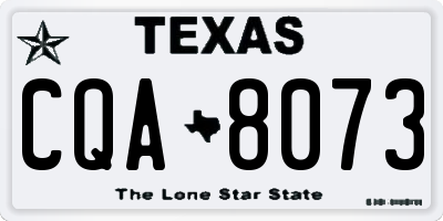 TX license plate CQA8073