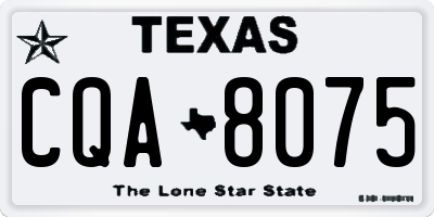 TX license plate CQA8075