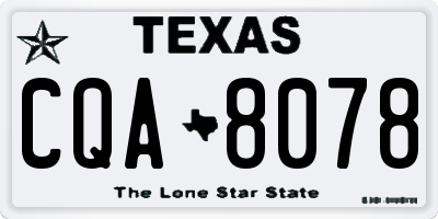 TX license plate CQA8078