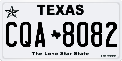 TX license plate CQA8082