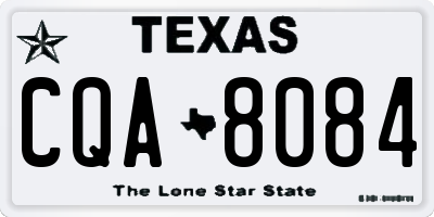 TX license plate CQA8084