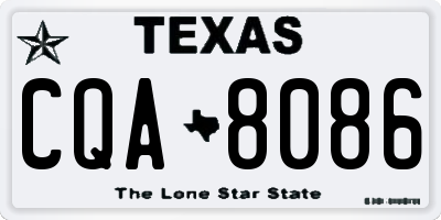 TX license plate CQA8086