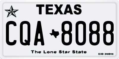 TX license plate CQA8088