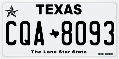 TX license plate CQA8093