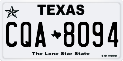 TX license plate CQA8094