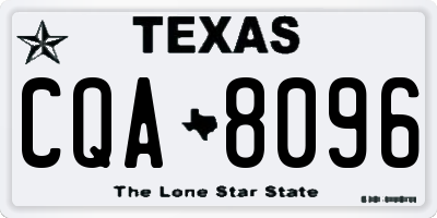 TX license plate CQA8096