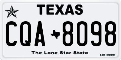 TX license plate CQA8098