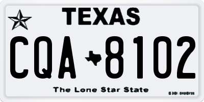 TX license plate CQA8102