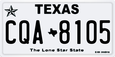 TX license plate CQA8105
