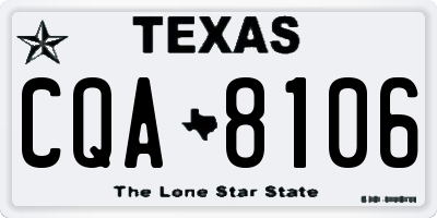 TX license plate CQA8106
