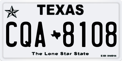 TX license plate CQA8108