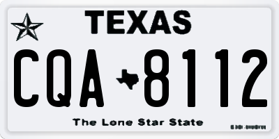 TX license plate CQA8112