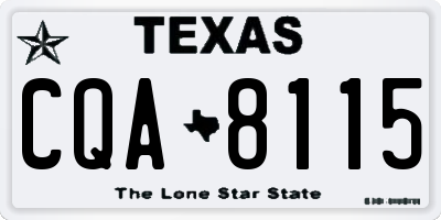 TX license plate CQA8115