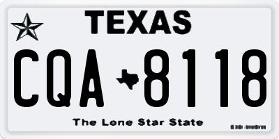 TX license plate CQA8118