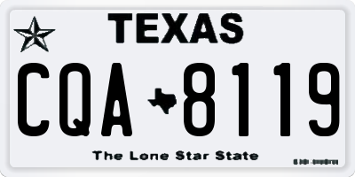 TX license plate CQA8119