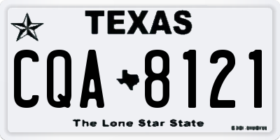 TX license plate CQA8121