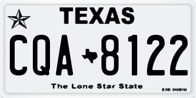 TX license plate CQA8122