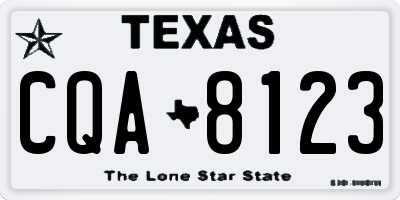 TX license plate CQA8123