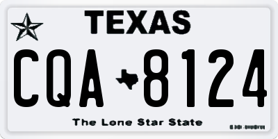 TX license plate CQA8124