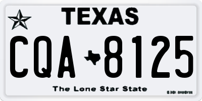TX license plate CQA8125