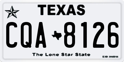 TX license plate CQA8126