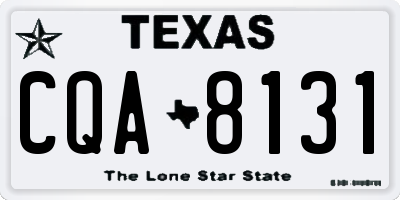 TX license plate CQA8131