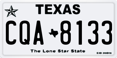 TX license plate CQA8133