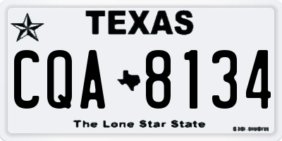 TX license plate CQA8134