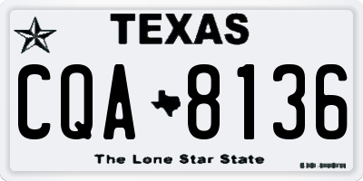 TX license plate CQA8136