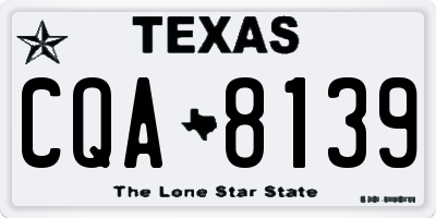 TX license plate CQA8139