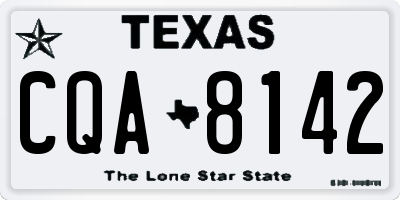 TX license plate CQA8142