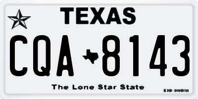 TX license plate CQA8143
