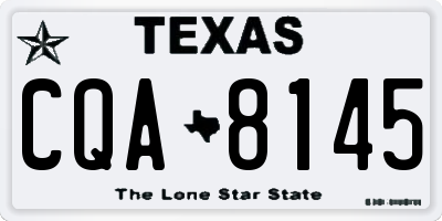TX license plate CQA8145