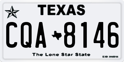 TX license plate CQA8146