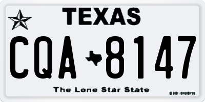 TX license plate CQA8147