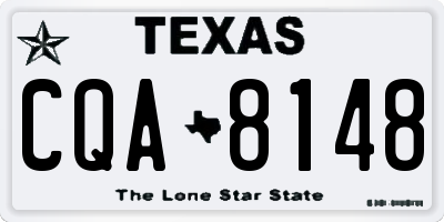 TX license plate CQA8148
