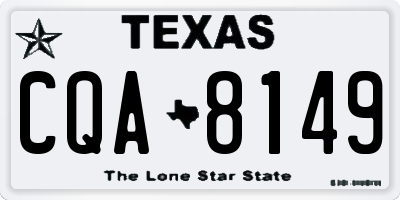 TX license plate CQA8149