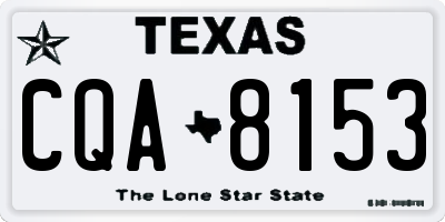 TX license plate CQA8153
