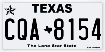 TX license plate CQA8154