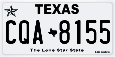 TX license plate CQA8155