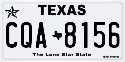 TX license plate CQA8156