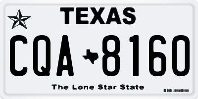 TX license plate CQA8160
