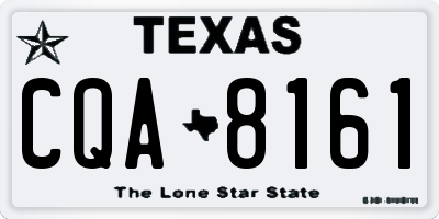 TX license plate CQA8161